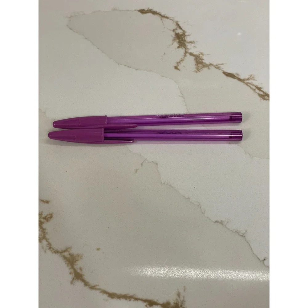NO INK Vintage Sears Parts & Repair Pens Lot of 2‎ Ballpoint Purple Cap READ